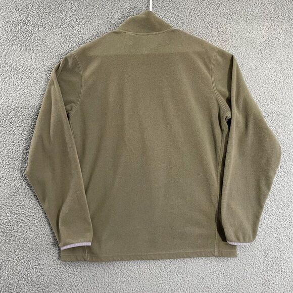 Eddie Bauer 1/4 Zip  Men LT Green Outdoor Hiking Fleece Pullover - Picture 5 of 9